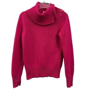 Vintage GAP Pink Cowl Neck Sweater M Cotton Wool Blend Hong Kong